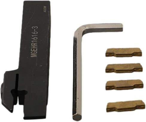 Alloy Steel Lathe Grooving Tool Holder MGEHR1616-3 With 4PCS MGMN300 Carbide Inserts, For CNC Turning Semi-Finishing And Finishing Tasks in Kuwait