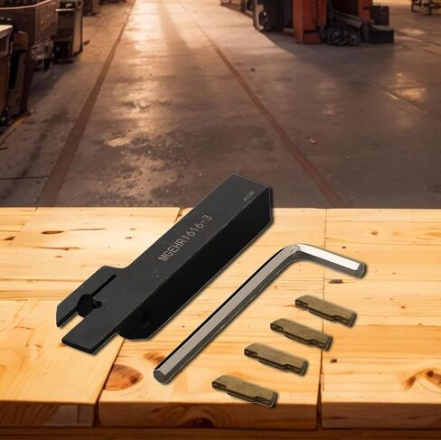 Alloy Steel Lathe Grooving Tool Holder MGEHR1616-3 With 4PCS MGMN300 Carbide Inserts, For CNC Turning Semi-Finishing And Finishing Tasks in Kuwait