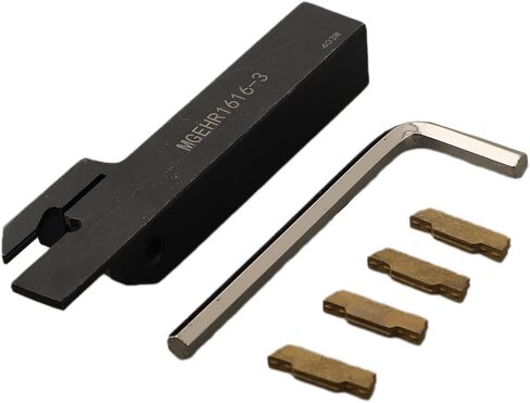 Alloy Steel Lathe Grooving Tool Holder MGEHR1616-3 With 4PCS MGMN300 Carbide Inserts, For CNC Turning Semi-Finishing And Finishing Tasks in Kuwait