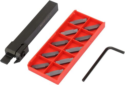 MGEHR1212-3 Metal Lathe Parting Tool Holder Set, Adjustable center height lathe parting tool holder lathe tools carbide lathe tools with 10pcs MGMN300 Inserts in Kuwait