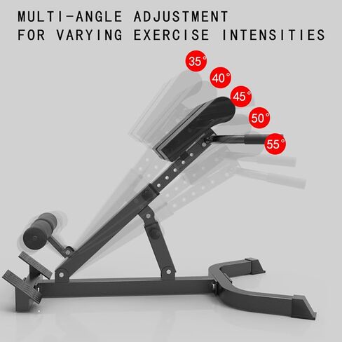 مقعد Hyperextension قابل للتعديل، كرسي روماني قابل للطي، معدات تمديد الظهر، أسود، تمرين الصالة الرياضية المنزلية in Kuwait