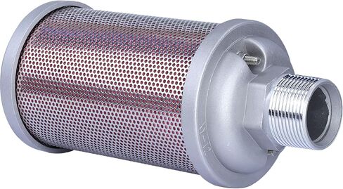 كاتم صوت ضاغط الهواء XY-12 كاتم صوت عادم الهواء 1-1/4 بوصة NPT لمعدات وأنظمة الهواء المضغوط ومجفف الضاغط، غرفة واحدة 145 رطل لكل بوصة مربعة، قطعة بديلة in Kuwait