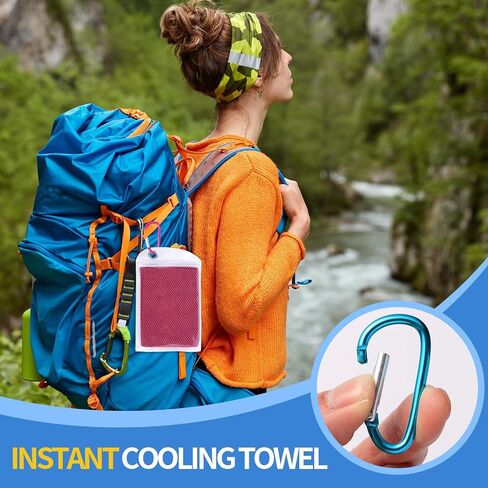 Cooling Towel for Neck and Face, 5 Pack Soft Microfiber Cold Towel | 40 X 12 Inch Breathable Cooling Towels, Cool Towels For Neck Hot Weather, Sports, Yoga, Workout, Running, Golf, Camping in Kuwait