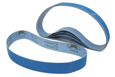 #80 Grit CN Sandpaper Zirconia Alumina Sanding Belt for BBS-40A Polisher Grinder 5 Pack by BLUEROCK Tools in Kuwait