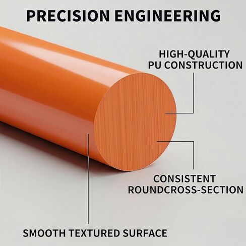High-Performance Urethane Round BeltingLength,Rough Surface PU Transmission Belt(Orange) in Kuwait