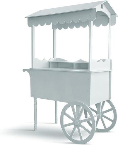 عربة حلوى PVC بعجلات من DS THE DISPLAY STORE - عربة حلويات محمولة للحفلات وحفلات الزفاف وحفلات استقبال الأطفال - عرض حدث البائع مع حواف أمان مستديرة in Kuwait
