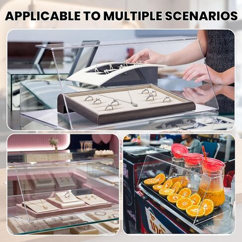 Briwooody Sneeze Guard for Counter Acrylic with Anti-slip Pads for Catering, Buffets, Restaurants, 23.62 x 12.2 x 9.45 Inches in Kuwait