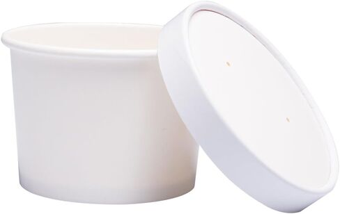 100 Count Paper Lids for Belinlen 5oz/6oz/8oz/12oz/16oz Paper Ice Cream Cups, Hot/Cold Soup Cups‘s Lids in Saudi Arabia