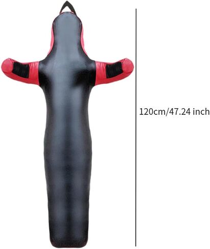 Unfilled Wrestling Dummy Bag for Training and Practice Sessions, PU Leather Grappling Dummy for MMA Boxing Martial Arts, 6 Size Options 47-67 inch- 120cm in Kuwait