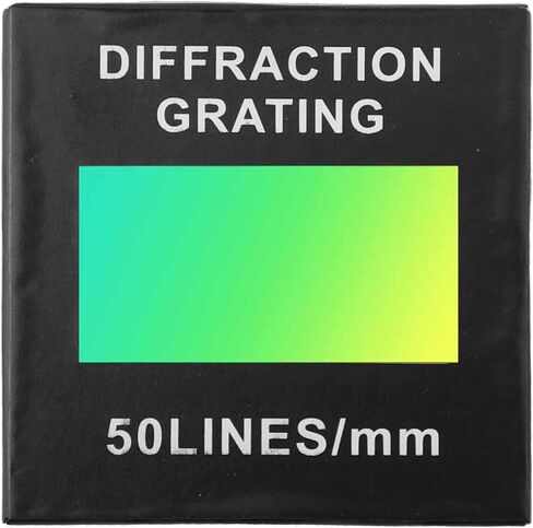 Transmission Diffraction Grating, 50/100/300/500/600 Lines, 2mm Thickness, 50x50mm Black ABS, for nano Engraved, for Optical Teaching Spectrophotometer(50) in Saudi Arabia