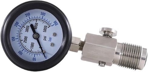 Air Tank Pressure Checker for Scuba Diving with 350Bar Gauge,Diving Gauge(BlackSilver B) in Kuwait