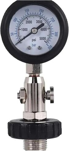 Air Tank Pressure Checker for Scuba Diving with 350Bar Gauge,Diving Gauge(BlackSilver B) in Kuwait