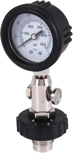 Air Tank Pressure Checker for Scuba Diving with 350Bar Gauge,Diving Gauge(BlackSilver B) in Kuwait