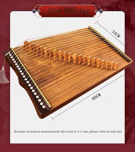 Guzheng Finger Trainer, 21 Strings, Zither with Accessories, 68x34 CM in Saudi Arabia