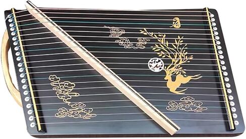 Guzheng with Accessories, Many Patterns Available, 21 Strings, 55x34 CM(H) in Saudi Arabia