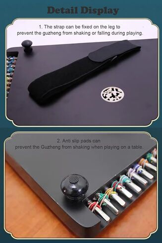 Guzheng with Accessories, 21 Strings Portable Zither, 60x35 CM in Saudi Arabia