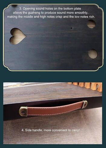 Guzheng with Accessories, 21 Strings Portable Zither, 60x35 CM in Saudi Arabia