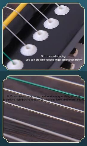 Guzheng with Accessories, 21 Strings Portable Zither, 60x35 CM in Saudi Arabia