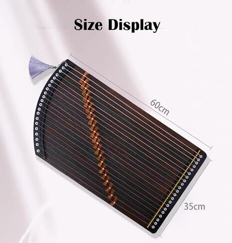 Guzheng with Accessories, 21 Strings Portable Zither, 60x35 CM in Saudi Arabia