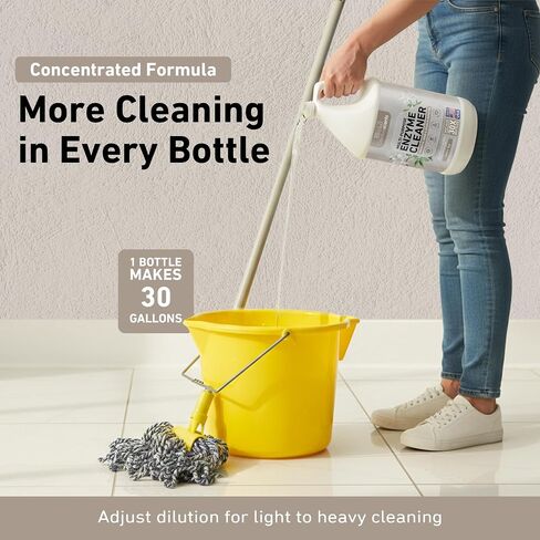 Creative Scents Multipurpose Enzyme Cleaner & Odor Remover | Deodorizer for Floor, Carpet, Drain, Pipes | Pet Urine Odor Eliminator | Enzyme Cleaner for Cat Urine & Dog Poop | Half Gallon - White Tea in Kuwait
