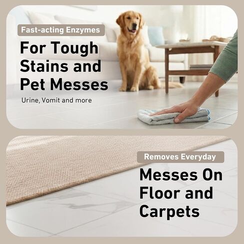 Creative Scents Multipurpose Enzyme Cleaner & Odor Remover | Deodorizer for Floor, Carpet, Drain, Pipes | Pet Urine Odor Eliminator | Enzyme Cleaner for Cat Urine & Dog Poop | Half Gallon - White Tea in Kuwait