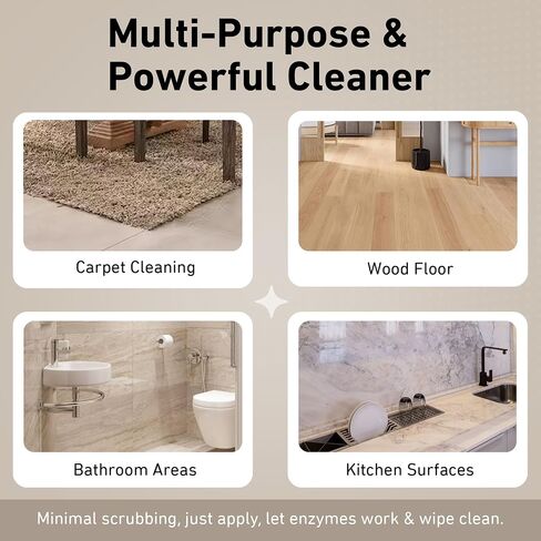 Creative Scents Multipurpose Enzyme Cleaner & Odor Remover | Deodorizer for Floor, Carpet, Drain, Pipes | Pet Urine Odor Eliminator | Enzyme Cleaner for Cat Urine & Dog Poop | Half Gallon - White Tea in Kuwait