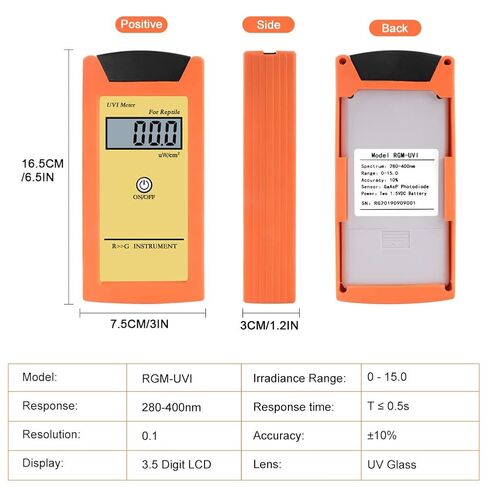 UV Meter Digital Ultraviolet Radiation Detector with 2 Inch Digital Display,Handheld UVI Light Meter Tester for Outdoor, UV Lamps in Kuwait