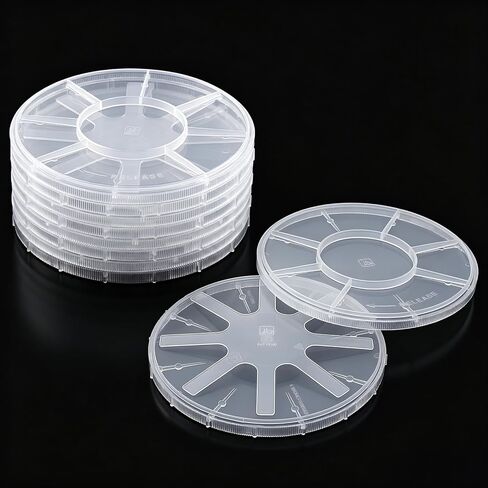 5 Pack Single Wafer Carrier, 6 Inch 150 mm Silicon Wafer Box Shipper, Rotating Style, Class 100 Cleanroom Grade for Silicon, Sapphire, SiC Substrate, Lab, Including Container, Cover & Spring in Saudi Arabia