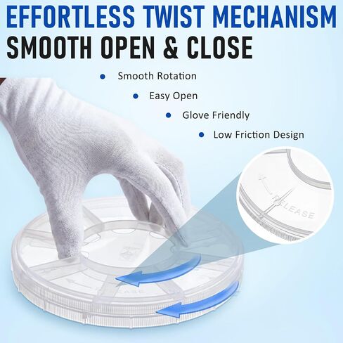 5 Pack Single Wafer Carrier, 6 Inch 150 mm Silicon Wafer Box Shipper, Rotating Style, Class 100 Cleanroom Grade for Silicon, Sapphire, SiC Substrate, Lab, Including Container, Cover & Spring in Saudi Arabia