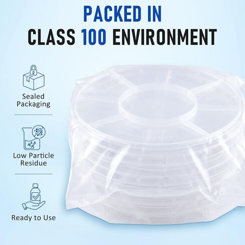 5 Pack Single Wafer Carrier, 6 Inch 150 mm Silicon Wafer Box Shipper, Rotating Style, Class 100 Cleanroom Grade for Silicon, Sapphire, SiC Substrate, Lab, Including Container, Cover & Spring in Saudi Arabia