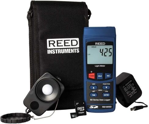 REED Instruments R8100SD-KIT Data Logging Light Meter with Power Adapter and SD Card in Kuwait
