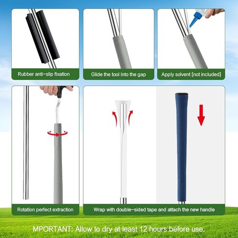 Golf Grip Removal Tool 3-Piece Set, High-Carbon Steel Golf Club Regripping Kit, No Shaft Damage All-in-One Golf Grip Remover, Complete Golf Club Maintenance Tools Without Extra Tools Needed in Kuwait