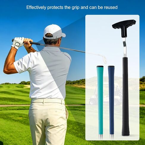 Golf Grip Removal Tool 3-Piece Set, High-Carbon Steel Golf Club Regripping Kit, No Shaft Damage All-in-One Golf Grip Remover, Complete Golf Club Maintenance Tools Without Extra Tools Needed in Kuwait