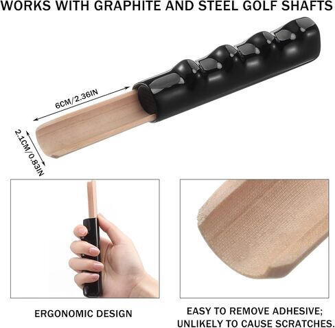 2 Pcs 6.7 Inch Black Golf Grip Tape Stripper Remover Tool Golf Grip Removal Tool Grips Scraper for Replacement Graphite and Steel Shafts Club Grips Repair Kits in Kuwait