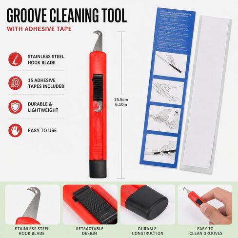 Golf Regripping Kit, 15 PCS 2" x 10" Double Sided Adhesive Strips with Hook Blade, Tape for Clubs, Fits All Standard Clubs in Kuwait