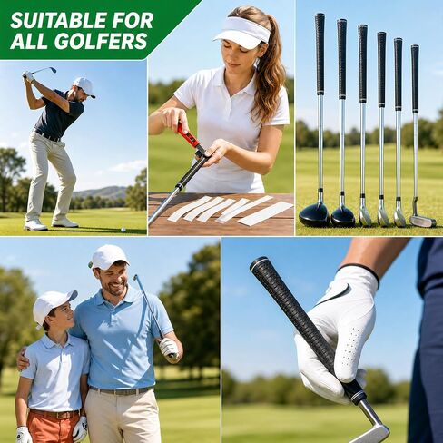 Golf Regripping Kit, 15 PCS 2" x 10" Double Sided Adhesive Strips with Hook Blade, Tape for Clubs, Fits All Standard Clubs in Kuwait