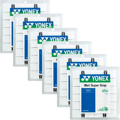 Yonex Wet Super GRAP Tennis Racquet Overgrip (White) – 12-Pack in Multipacks (1-6 Packs Available) in Kuwait