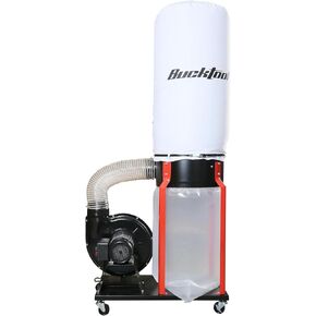 مجمع الغبار Bucktool 1-1/2HP، مجمع الغبار 1100 CFM للأعمال الخشبية بقاعدة متحركة in Kuwait