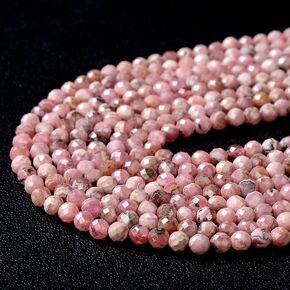 #US 3-4MM Argentina Rhodochrosite Micro Faceted Round 5.5 inch (80009553-P45) in Kuwait