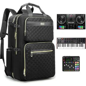 Rabjen DJ Backpack for Club Gigs, DJ Mixer Case Compatible with Pioneer DJ DDJ-REV1, DJ Controller, Novation Launchkey 37 Key Keyboard and More Equipment in Saudi Arabia