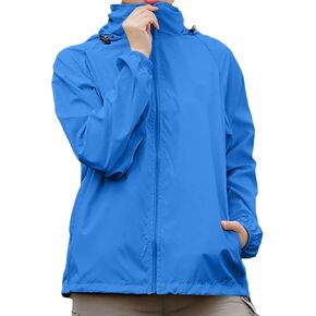Women's Rain Jacket Waterproof Packable Raincoat Lightweight Outdoor Sport Hiking Travel Windbreaker Hooded Jackets in Kuwait