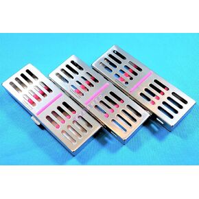 3PCS German Stainless STERILIZING Box for 5 Instruments HIGH Grade 7.0" X 2.5" X 0.75" (CYNAMED) in Kuwait