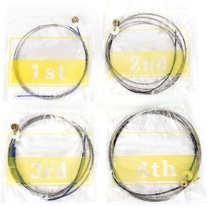 Professional Double Bass Strings Steel Core Full Set 4 Strings Orchestral Strings Long Lasting with Protective Coating Ends for Clear Bright Projecting Tone Easy to Install in Kuwait