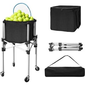 Retractable Tennis Ball Hopper Holds 180 Balls, Upgraded Tennis Ball Basket, Easy to Use Without Installation for Tennis Training and Teaching in Saudi Arabia