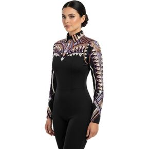Women's Western Black & Silver With Purple touch Crystal Horsemanship Coat Equestrian Rhinestone Riding Jacket in Kuwait