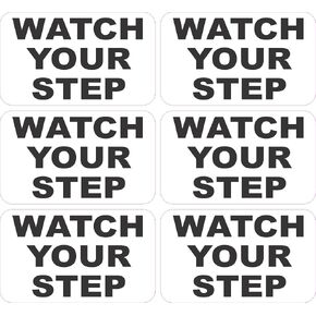StickerTalk Watch Your Step Vinyl Stickers, 2.5 inches by 1.5 inches in Kuwait