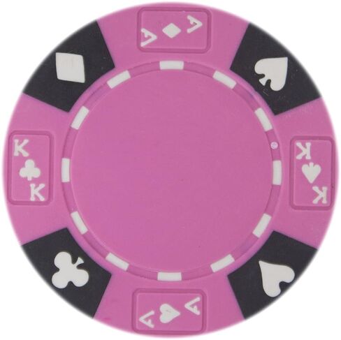 Brybelly 50 رقائق بوكر Pink Ace King مناسبة لطين مركب 14 جرام in Kuwait