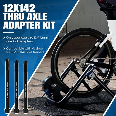 محول محور 12 × 142 مم متوافق مع Wahoo KICKR SNAP Trainer 12 مم × 142 مم مجموعة تركيب كاملة عالية القوة للدراجات in Kuwait