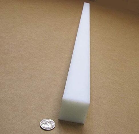 White HDPE (High Density Polyethylene) Rectangular Bar 1.50" (1-1/2") x 1.50" (1-1/2") x 48" 1 pc in Kuwait
