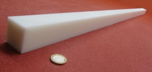 White HDPE (High Density Polyethylene) Rectangular Bar 1.50" (1-1/2") x 1.50" (1-1/2") x 48" 1 pc in Kuwait